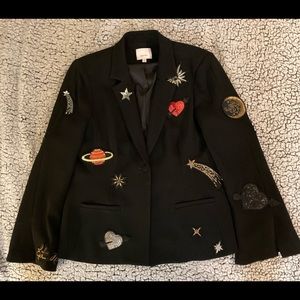 Cinq a Sept Embellished Heart Blazer size 12